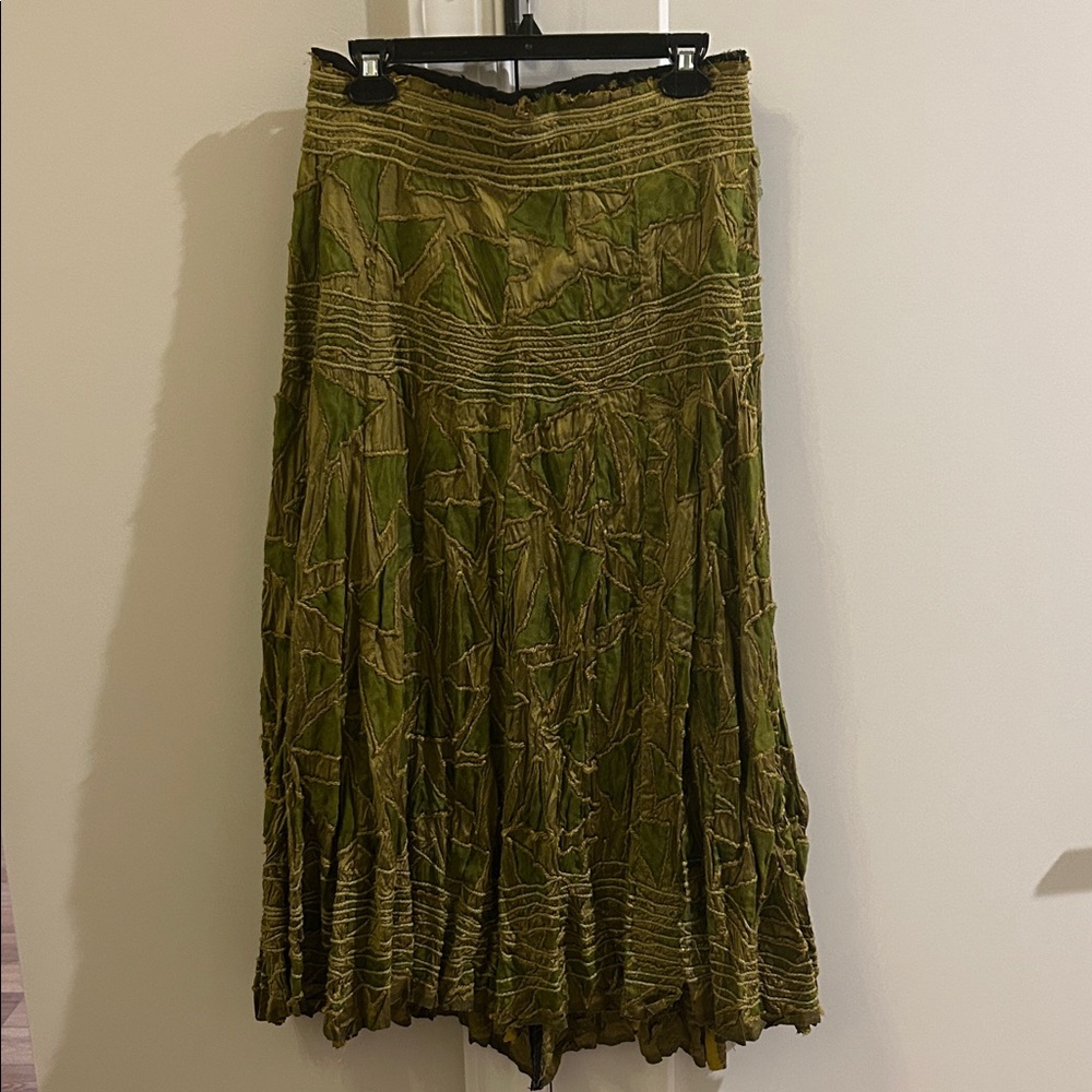 NWT Elegant Olive Green James Reilly Women's Skirt (sz sm/med)